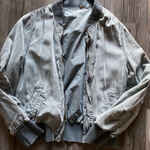 YFB Gray Bomber Jacket Large